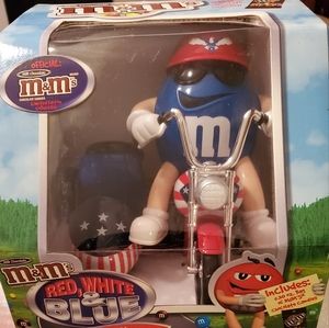 M&M Red White & Blue limited edition Motorcycle dispenser